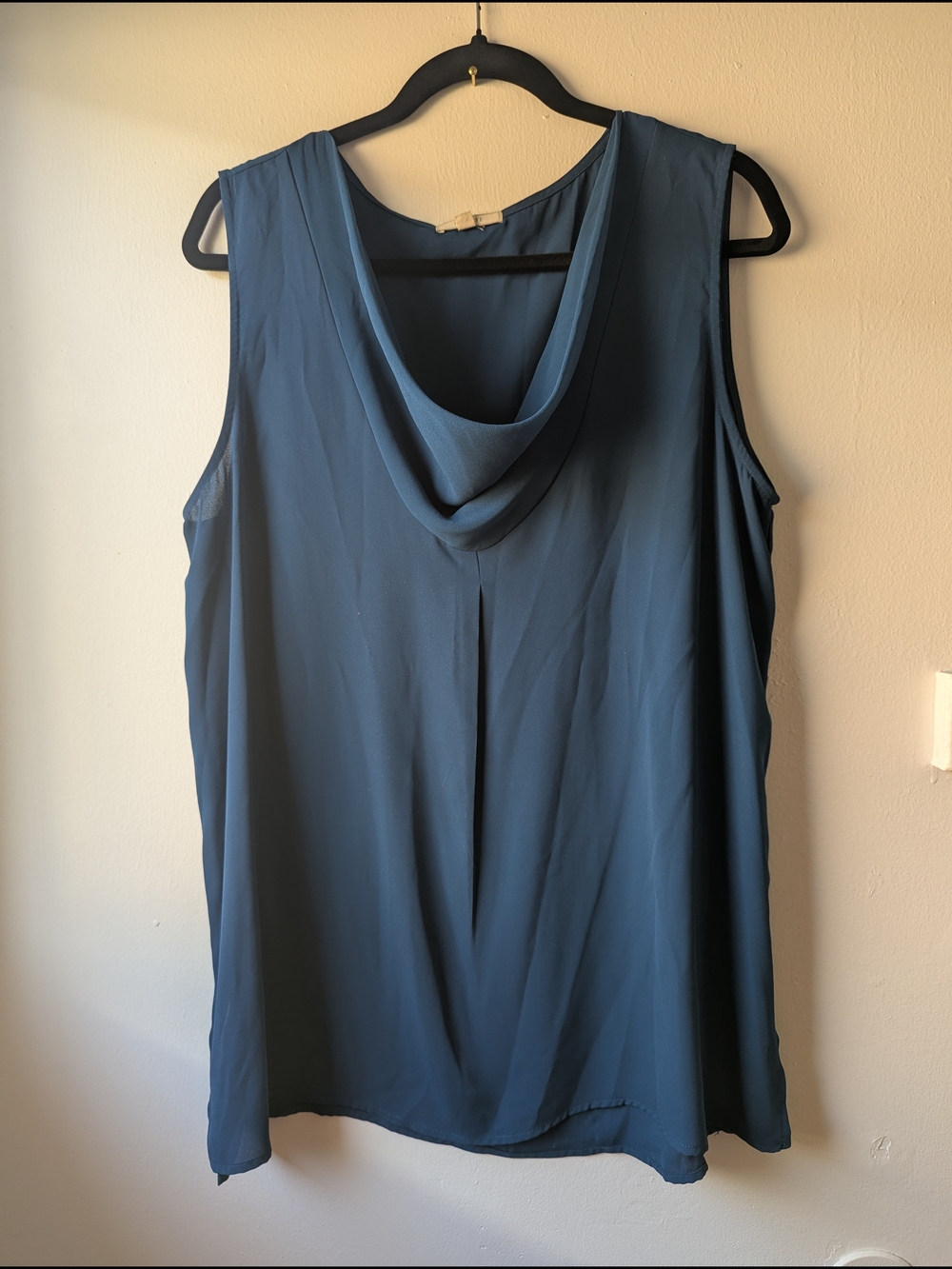 Pleione Teal Cowl Neck Sleeveless Camisole